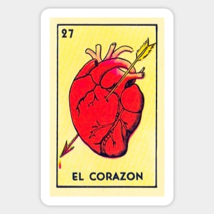 El Corazon Loteria Sticker